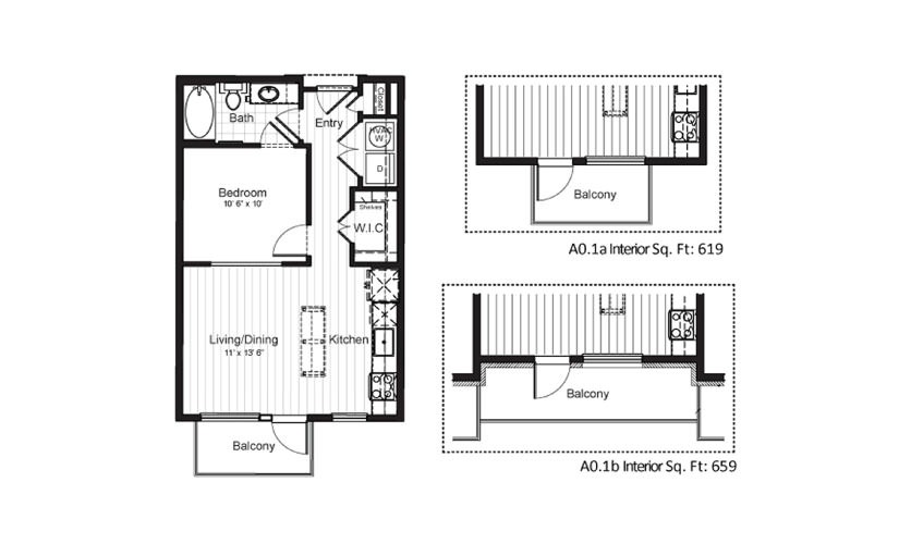 1 2 Bedroom Floorplans In Austin Tx Echo